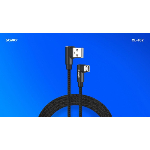 Kabel z dwustronnym złączem USB Micro USB - USB A 2m, CL-162-15032190