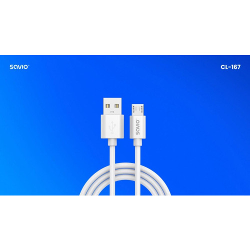 Kabel USB- A - micro USB, 2A, 3m, CL-167-15032384