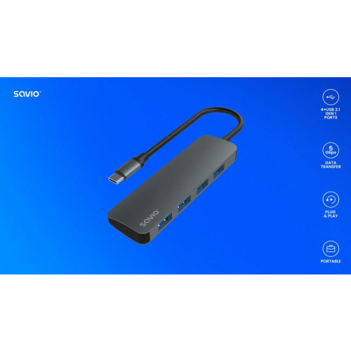 HUB 4-portowy USB 3.1 Gen.1, AK-54-15032460