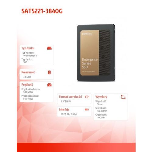 Dysk SSD SAT5221-3840G 3,84TB 2,5 cala SATA 6Gb/s 7mm-15036115
