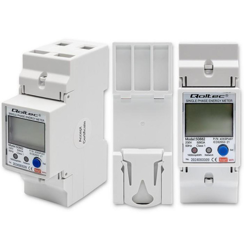Jednofazowy elektroniczny licznik | miernik zużycia energii na szynę DIN | 230V | LCD | Wi-Fi-15038861