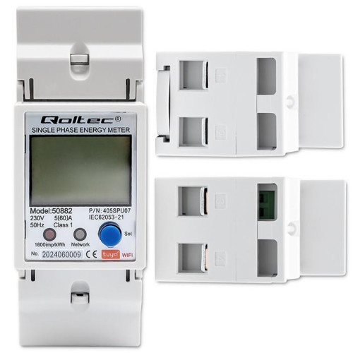 Jednofazowy elektroniczny licznik | miernik zużycia energii na szynę DIN | 230V | LCD | Wi-Fi-15038862