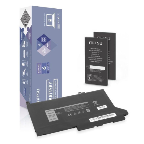 Mitsu Bateria DJ1J0 C27RW do Dell Latitude 7280 7290 7380 7390 7480 7490 - 11.4V 3000 mAh (34 Wh) 11.4V