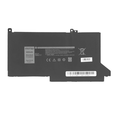 Mitsu Bateria DJ1J0 C27RW do Dell Latitude 7280 7290 7380 7390 7480 7490 - 11.4V 3000 mAh (34 Wh) 11.4V-15041318