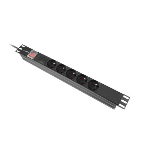 Listwa zasilająca rack PDU 19 cali 1U 16A 5x230V 2m czarna