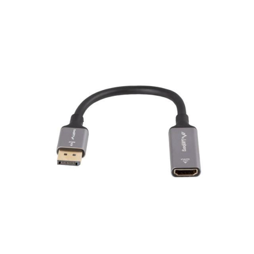 Adapter Displayport(M)- HDMI(F)8K na kablu 20cm srebrny-15042823
