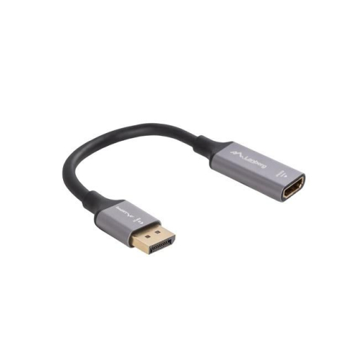 Adapter Displayport(M)- HDMI(F)8K na kablu 20cm srebrny-15042824