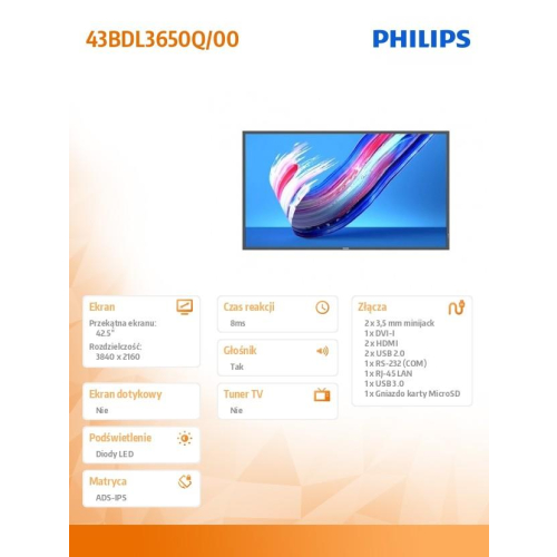Monitor wielkoformatowy 43BDL3650Q 43 cale-15042948