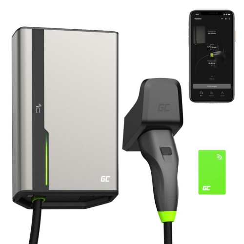 Stacja ładująca HabuDen Wallbox 22kW 32A z NFC/RFID Kabel 5m Typ 2