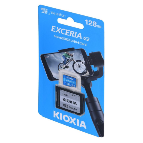 KIOXIA 128GB microSD KIOXIA Exceria (gen 2) UHS I U3 V30 with adapter-15056715