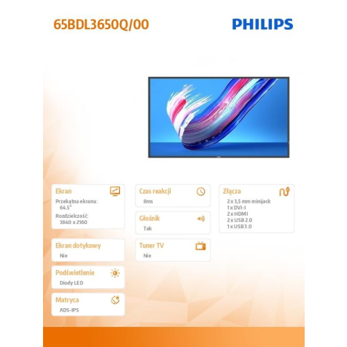 Monitor 65BDL3650Q 65 cali Public Display-15065949