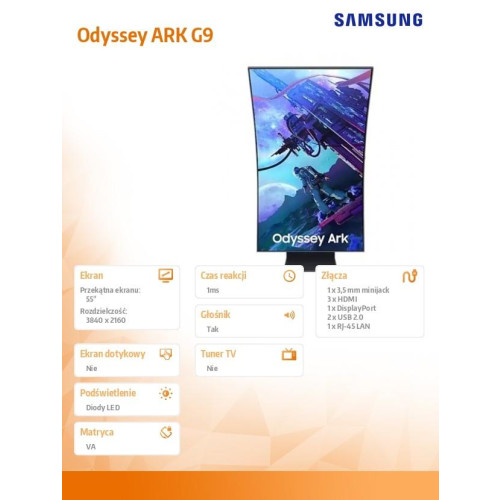 Monitor gamingowy Odyssey ARK G9 55 cali LS55CG970NUXDU-15066022