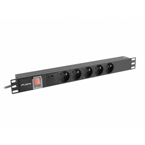 Listwa zasilająca rack PDU 19 cali 1U 16A 5x230V 2m czarna C14-15067365