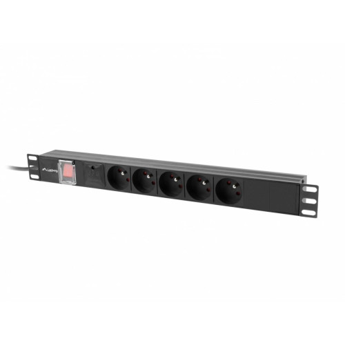 Listwa zasilająca rack PDU 19 cali 1U 16A 5x230V 2m czarna C14-15067366