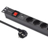 Qoltec Aluminiowa Listwa zasilająca PDU do RACK 19'' | 1U | 16A | 6xSCHUKO | 1.8m-15104991