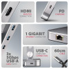 HMC-STND Stojak z wieloportowy hub Aluminiowy 7in1, 5Gbps, do 10