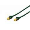 Patch cord S/FTP kat.6A LSOH 1m Zielony