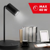 Lampka biurkowa GU10, z włącznikiem MCE370 B czarna, okrągła-15170748