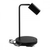 Lampka biurkowa GU10, z włącznikiem MCE370 B czarna, okrągła-15170756