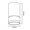 Oprawa natynkowa/tuba GU10, MCE361 B Aluminiowa Czarna-15170786