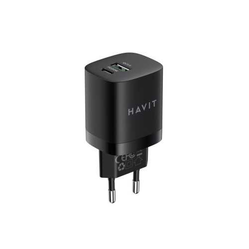 Ładowarka Havit USB-A+USB-C UC30 EU (czarny)-15104401