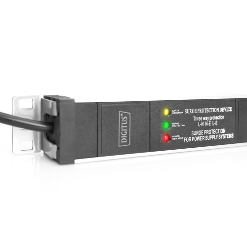 Digitus Listwa zasilająca PDU, 7x gniazdo schuko, 2.0m, 1x wtyk unischuko,16A, zabezpieczenie przepięciowe, filtr siec