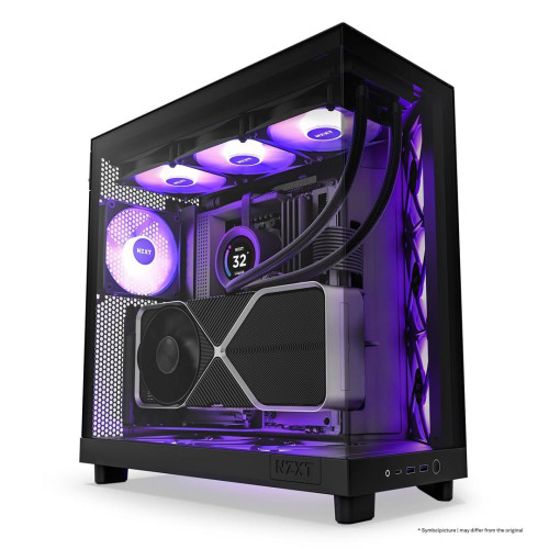 NZXT OBUDOWA KOMPUTEROWA NZXT H6 FLOW RGB MIDI TOWER Z OKNEM CZARNA-15112465