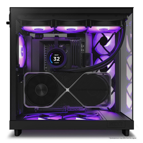 NZXT OBUDOWA KOMPUTEROWA NZXT H6 FLOW RGB MIDI TOWER Z OKNEM CZARNA-15112474