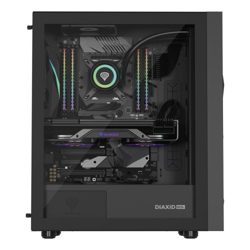 NATEC OBUDOWA GAMINGOWA GENESIS DIAXID 605F MIDI TOWER USB-C Z OKNEM CZARNA-15112557