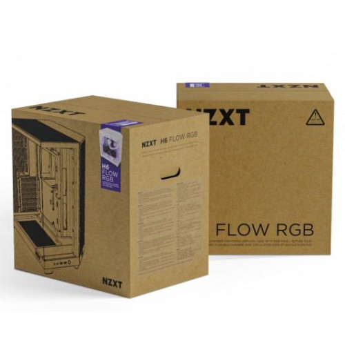 NZXT OBUDOWA KOMPUTEROWA NZXT H6 FLOW RGB MIDI TOWER Z OKNEM BIAŁA-15112721