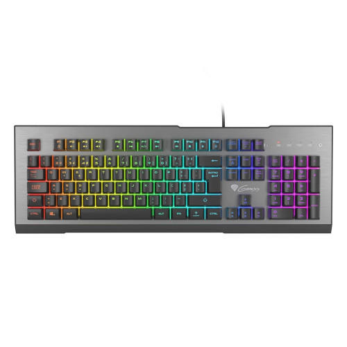 GENESIS Rhod 500 RGB klawiatura Gaming USB QWERTY Portugalski Czarny, Srebrny-15116139