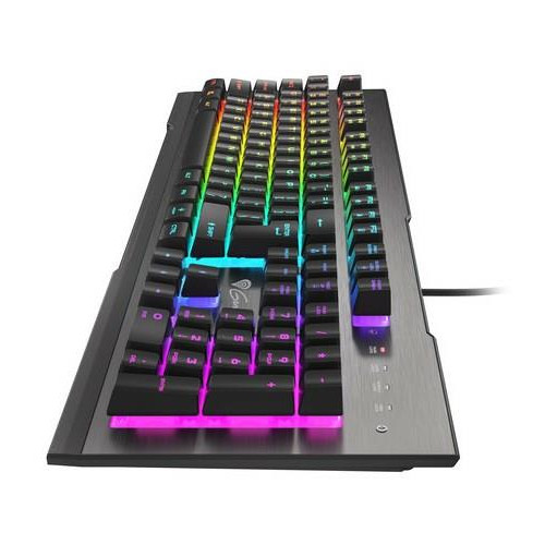 GENESIS Rhod 500 RGB klawiatura Gaming USB QWERTY Portugalski Czarny, Srebrny-15116140