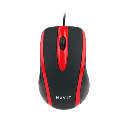 Mysz uniwersalna przewodowa Havit HV-MS753 (czarny/czerwony)-15116378