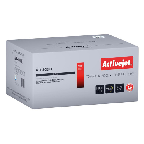 Activejet toner ATL-80BNX (zamiennik do Lexmark 80C2HKE, Supreme; 4000 stron; czarny)