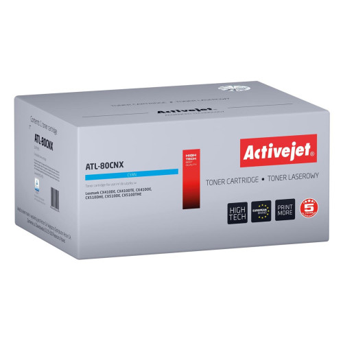 Activejet toner ATL-80CNX (zamiennik do Lexmark 80C2HCE, Supreme; 3000 stron; niebieski)