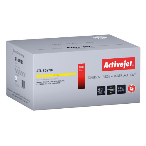 Activejet toner ATL-80YNX (zamiennik do Lexmark 80C2HYE, Supreme; 3000 stron; żółty)