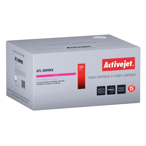 Activejet toner ATL-80MNX (zamiennik do Lexmark 80C2HME, Supreme; 3000 stron; czerwony)