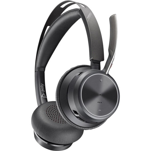 POLY Zestaw słuchawkowy Voyager Focus 2 USB-C-C + przejściówka USB-C/A Adapter + podstawka ładująca-15146454