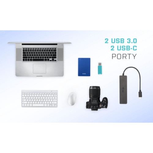 Hub USB-A/USB-C Metal 2x USB 3.0 + 2x USB-C (10 Gbps)-15166115