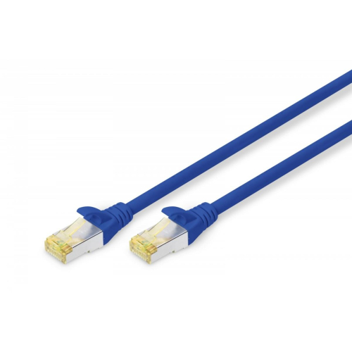 Patch cord S/FTP kat.6A LSOH 0,5m Niebieski