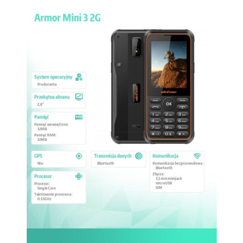 Telefon Armor Mini 3 2G 2,8