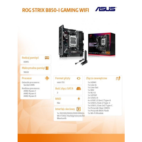 Płyta główna ROG STRIX B850-I GAMING WIFI-15169949