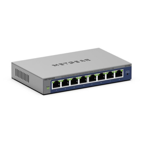NETGEAR GS108Ev4 Nie zarządzany L2/L3 Gigabit Ethernet (10/100/1000) Szary-15184945