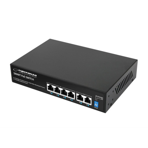 ESPERANZA SWITCH 6-PORTOWY POE 10/100M 60W SPINNER ENS105