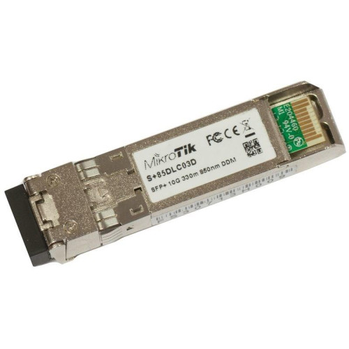 Mikrotik S+85DLC03D moduł przekaźników sieciowych Swiatłowód 10000 Mbit/s SFP+ 850 nm-15188246