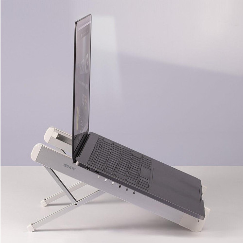 Lindy 20916 stojak na laptop Podstawka na notebooka Srebrny, Biały 39,6 cm (15.6
