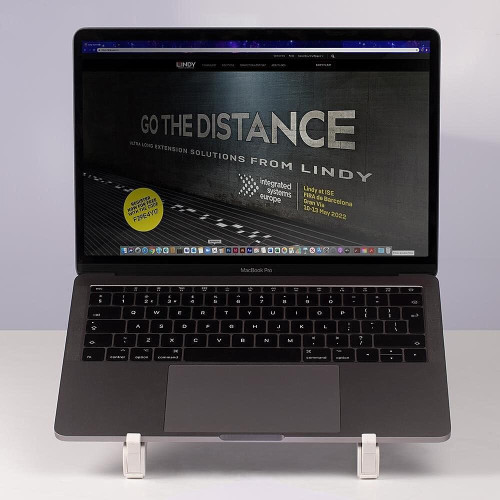 Lindy 20916 stojak na laptop Podstawka na notebooka Srebrny, Biały 39,6 cm (15.6