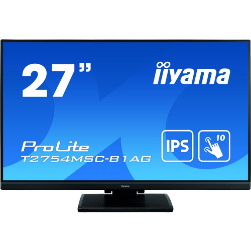 iiyama ProLite T2754MSC-B1AG monitor komputerowy 68,6 cm (27") 1920 x 1080 px Full HD LED Ekran dotykowy Przeznaczony dla wielu użytkowników Czarny