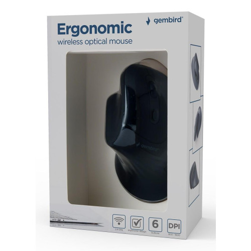 Gembird MUSW-ERGO-03 myszka Dom Po prawej stronie RF Wireless Optyczny 1600 DPI-15199186