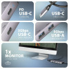 Axagon HMC-5H60 stacja dokująca Przewodowa USB 3.2 Gen 1 (3.1 Gen 1) Type-C Szary-15229927